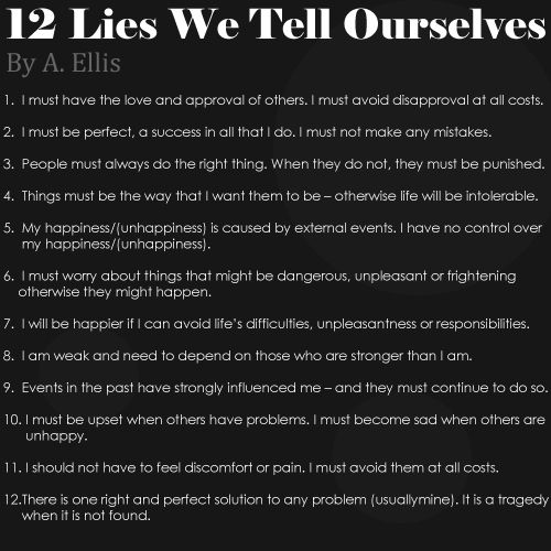 12 lies we tell ourselves by A. Ellis