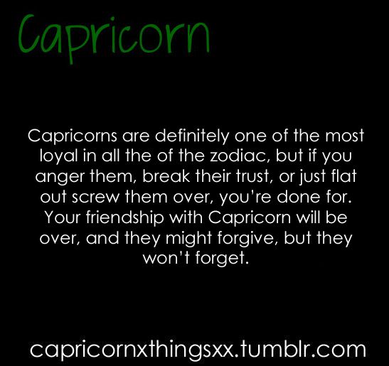 Capricorn and trust