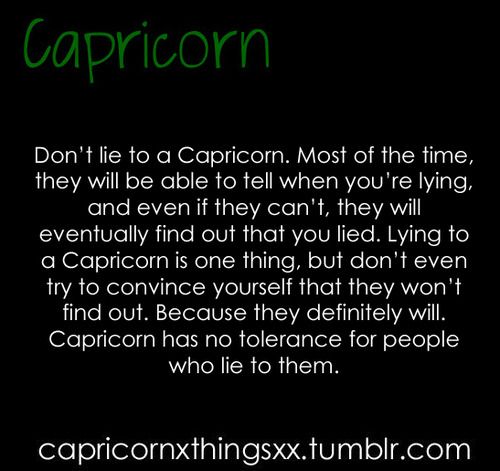 Capricorn lies