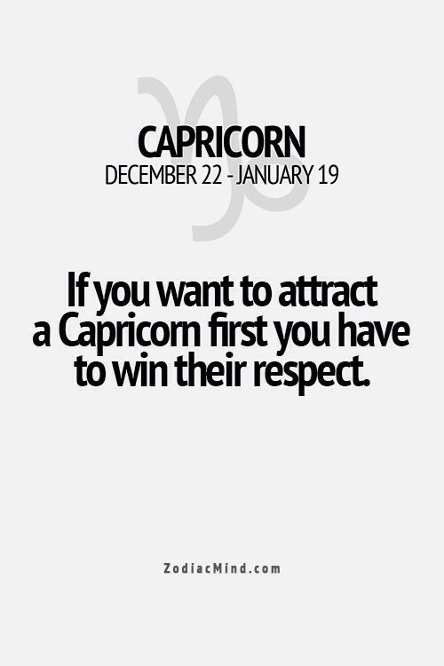 Capricorn respect