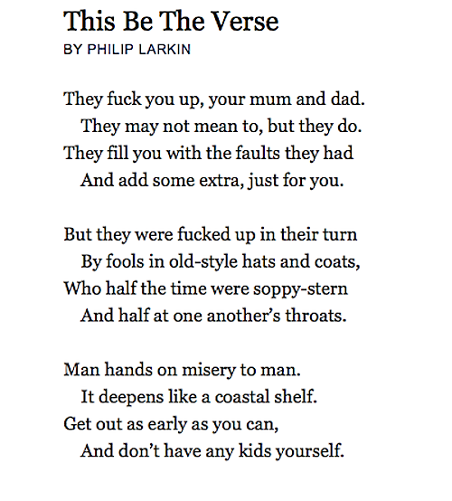 This Be The Verse - Philip Larkin